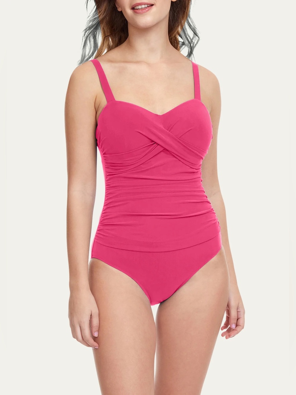 GOTTEX Tutti Frutti Wide-strap One-piece Swimsuit (D Cup) In Rose Pink 10D
